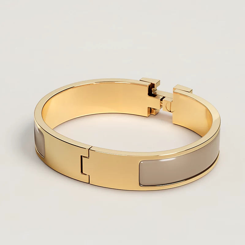 Smalle H Armband in Effen Emaille – Elegant en Innovatief