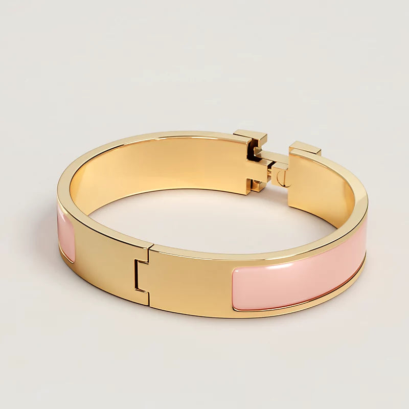Smalle H Armband in Effen Emaille – Elegant en Innovatief