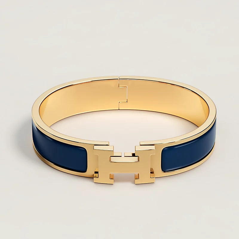 Smalle H Armband in Effen Emaille – Elegant en Innovatief