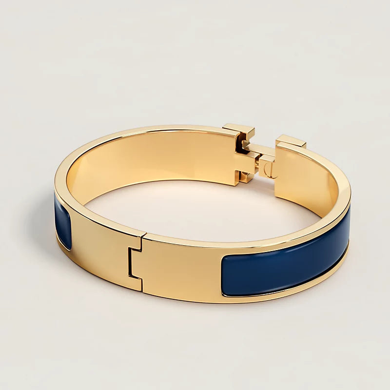 Smalle H Armband in Effen Emaille – Elegant en Innovatief