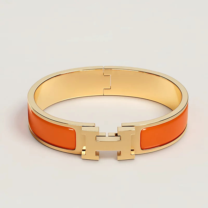 Smalle H Armband in Effen Emaille – Elegant en Innovatief
