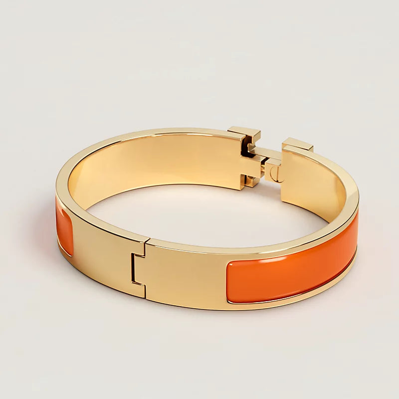 Smalle H Armband in Effen Emaille – Elegant en Innovatief